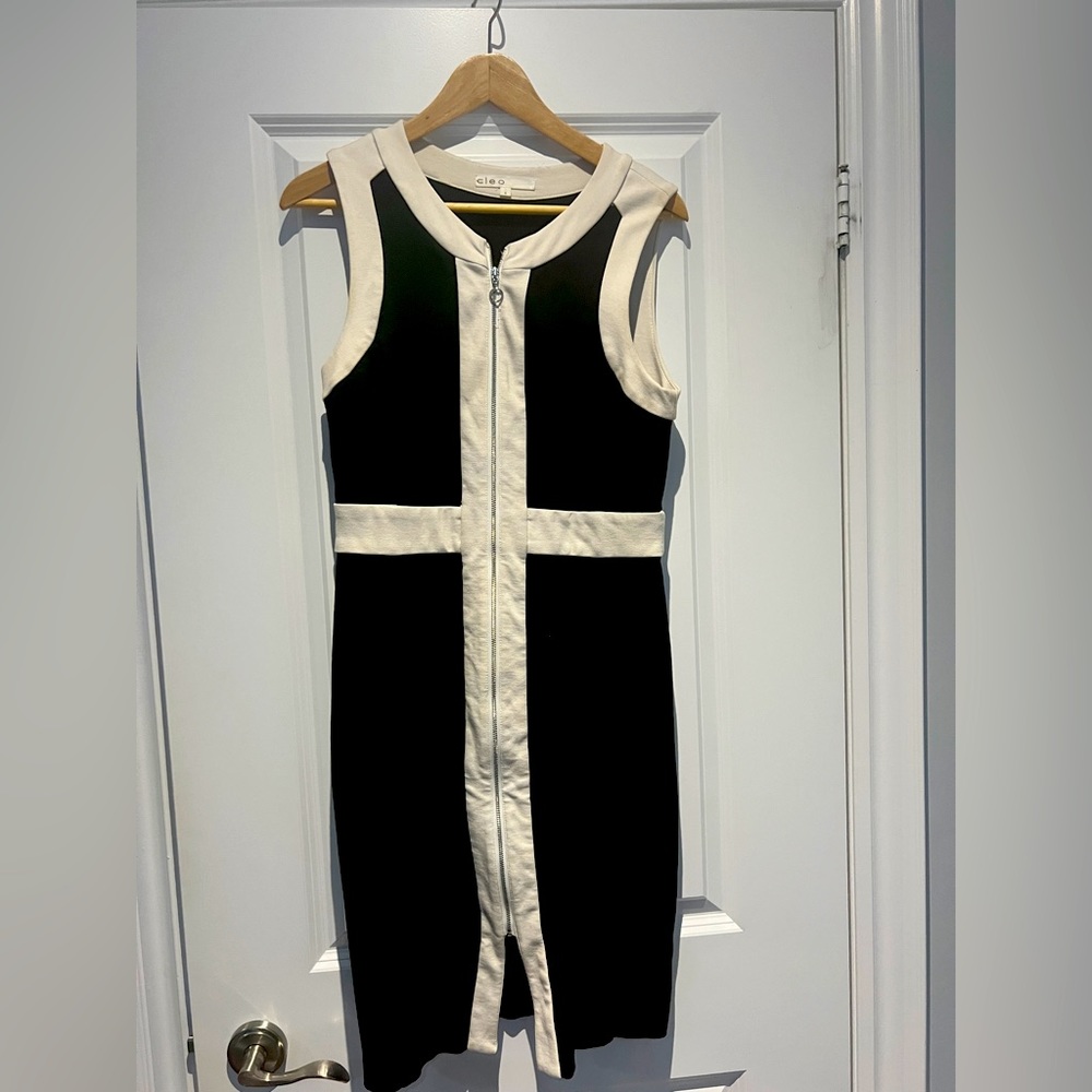 Black & White MIDI Dress